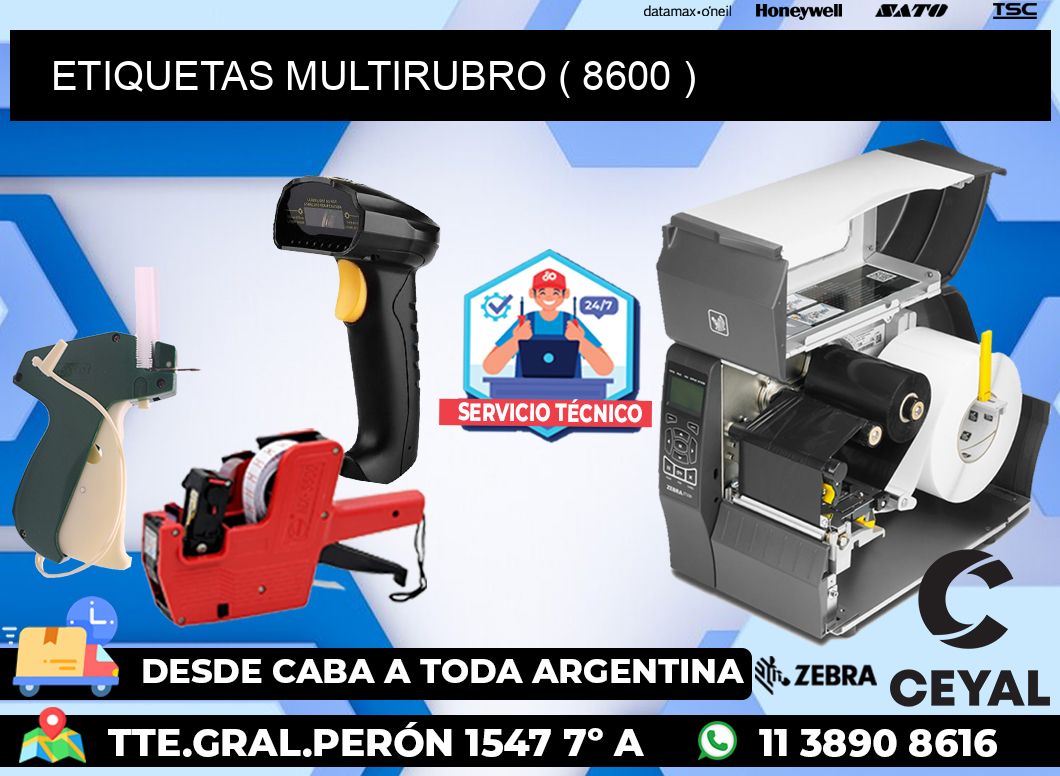 ETIQUETAS MULTIRUBRO ( 8600 )