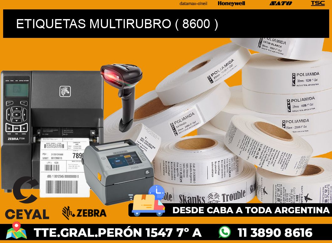 ETIQUETAS MULTIRUBRO ( 8600 )