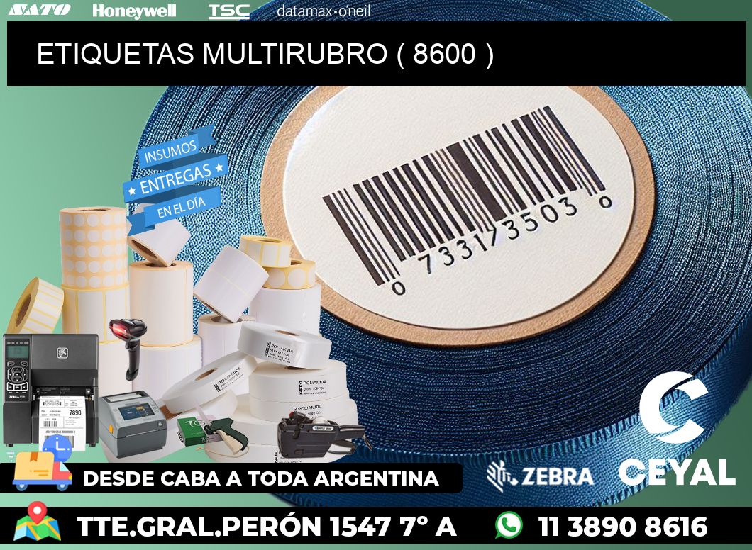 ETIQUETAS MULTIRUBRO ( 8600 )