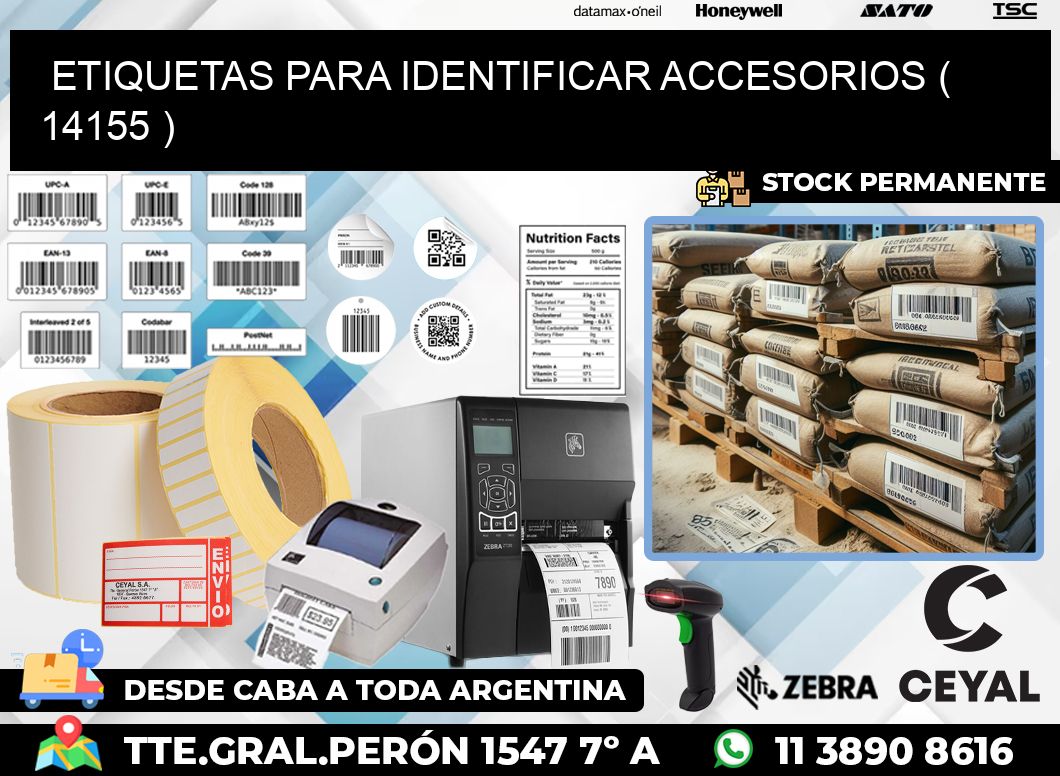 ETIQUETAS PARA IDENTIFICAR ACCESORIOS ( 14155 )