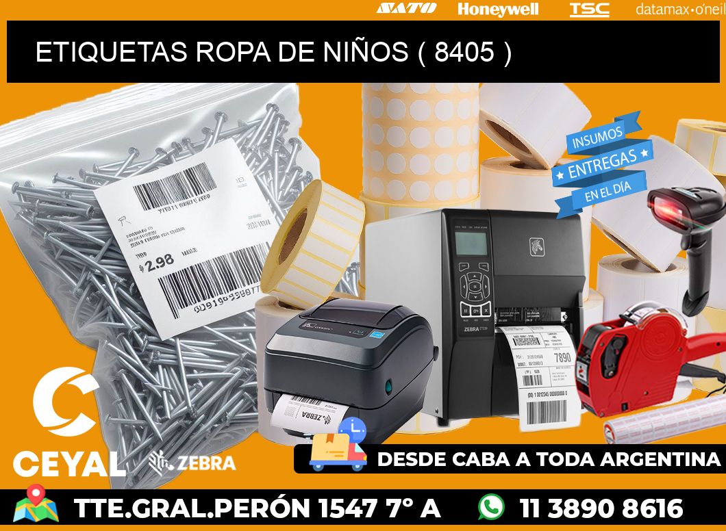 ETIQUETAS ROPA DE NIÑOS ( 8405 )