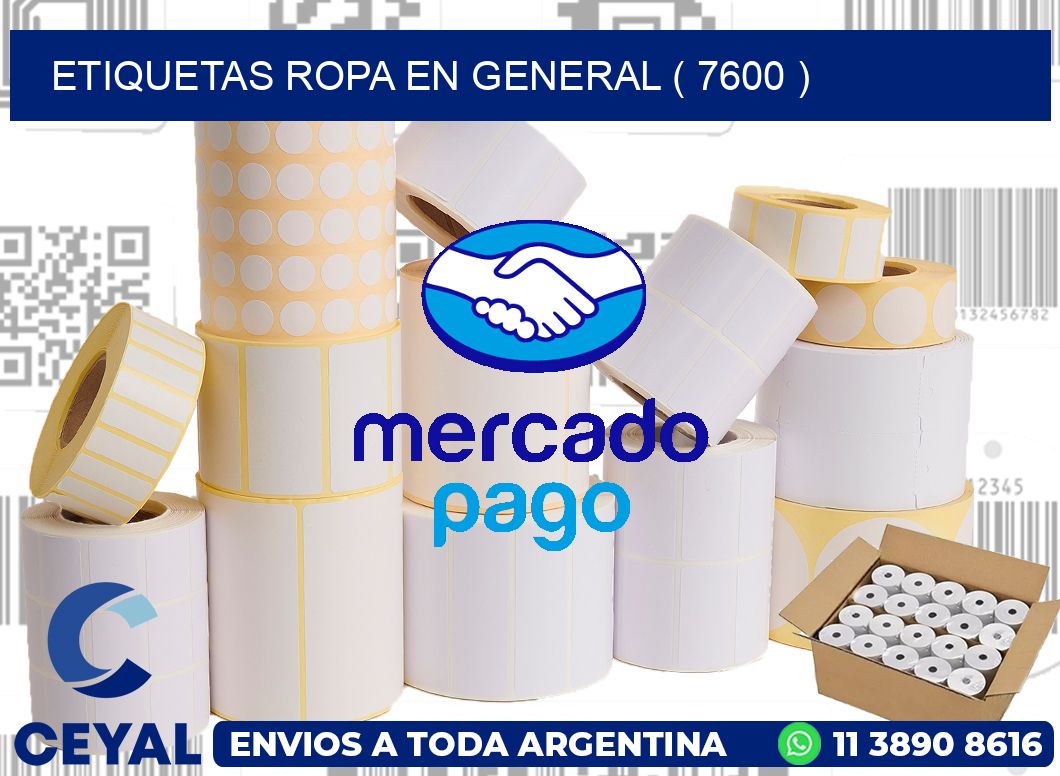 ETIQUETAS ROPA EN GENERAL ( 7600 )