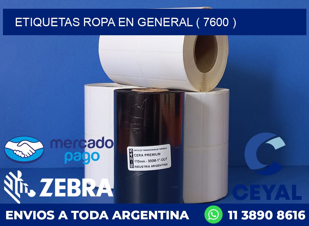 ETIQUETAS ROPA EN GENERAL ( 7600 )