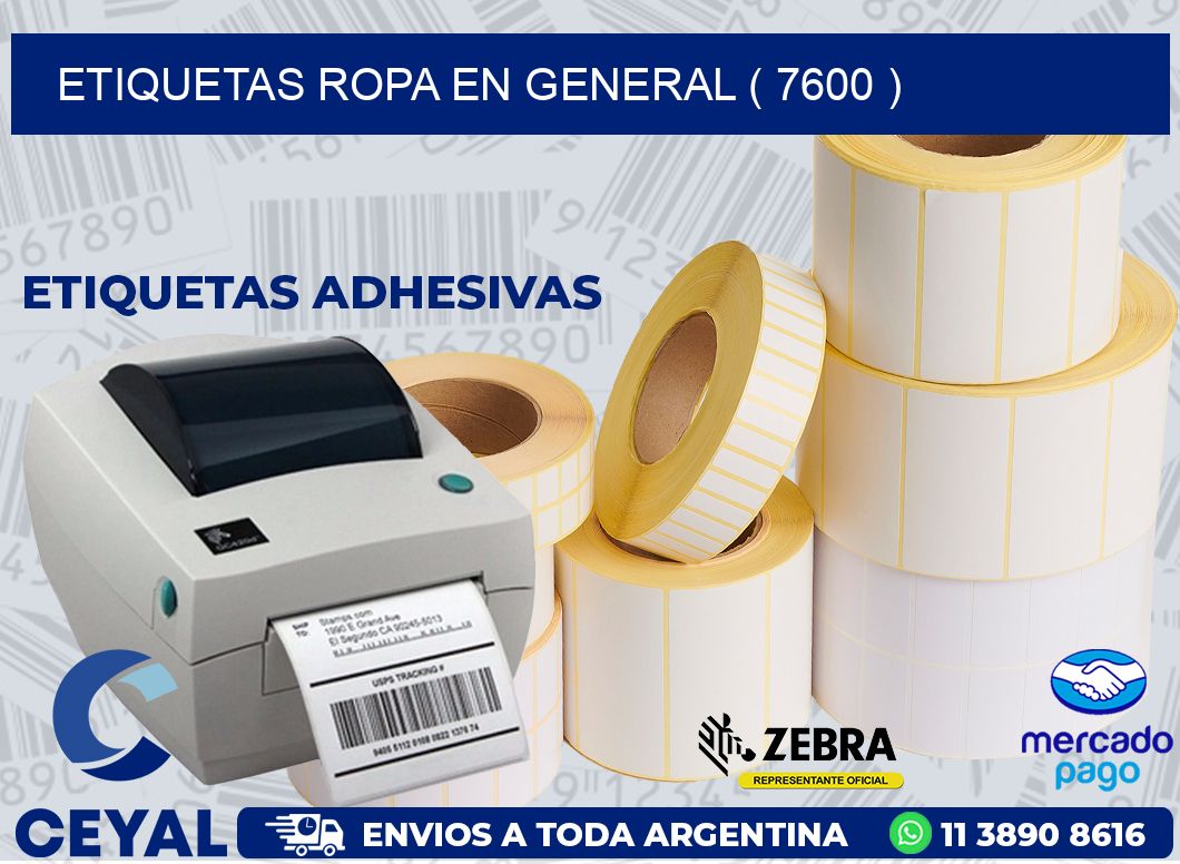 ETIQUETAS ROPA EN GENERAL ( 7600 )