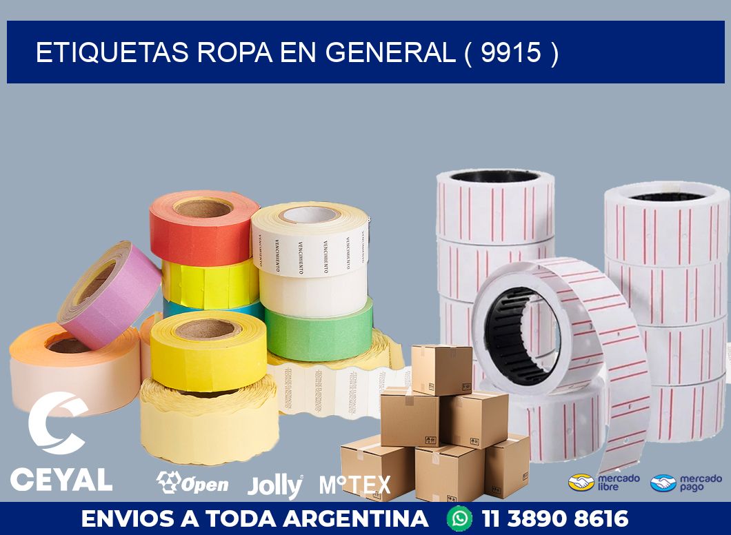 ETIQUETAS ROPA EN GENERAL ( 9915 )