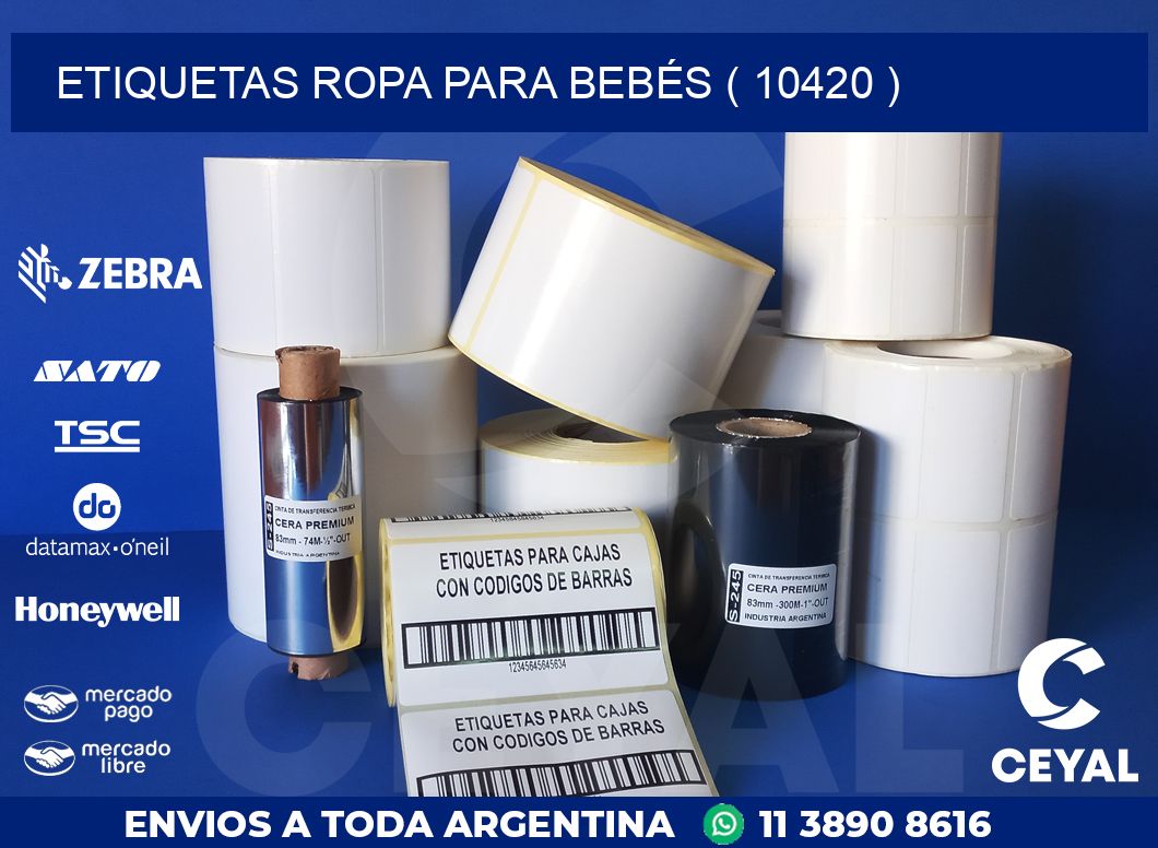 ETIQUETAS ROPA PARA BEBÉS ( 10420 )