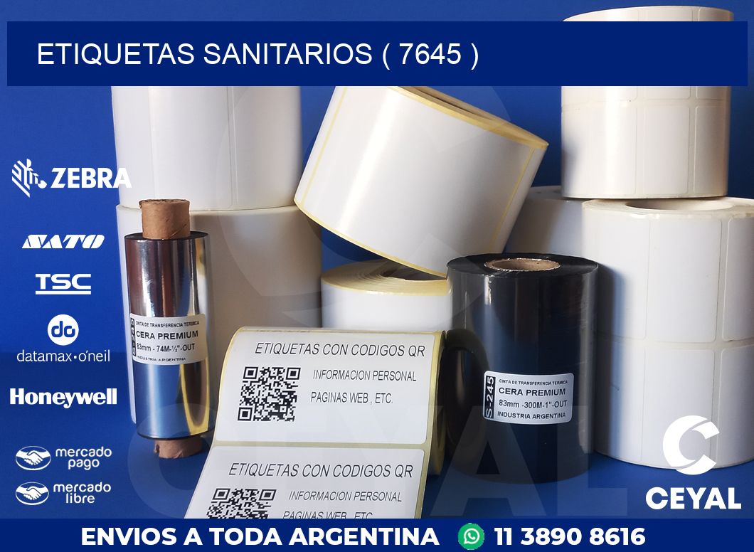 ETIQUETAS SANITARIOS ( 7645 )