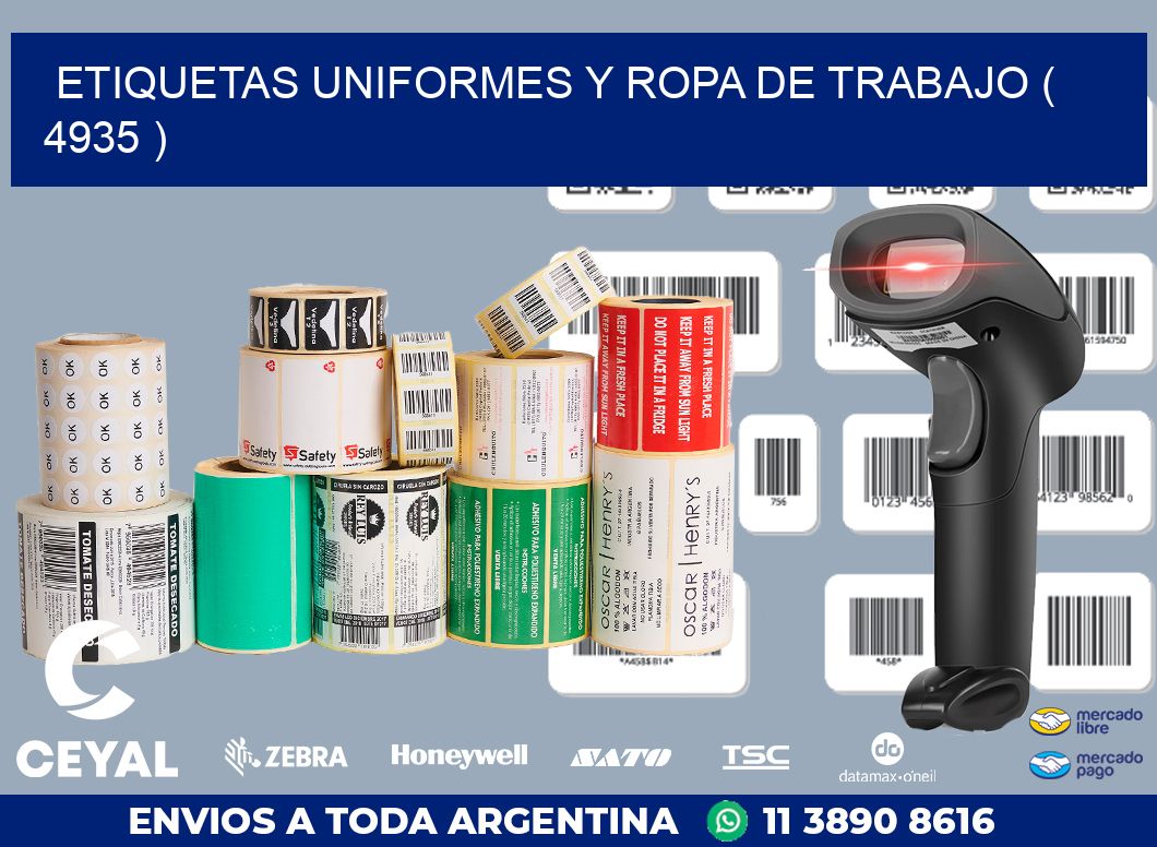 ETIQUETAS UNIFORMES Y ROPA DE TRABAJO ( 4935 )