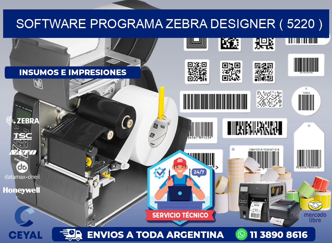 SOFTWARE PROGRAMA ZEBRA DESIGNER ( 5220 )