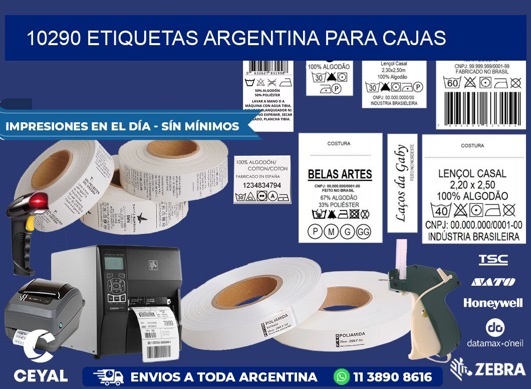 10290 ETIQUETAS ARGENTINA PARA CAJAS