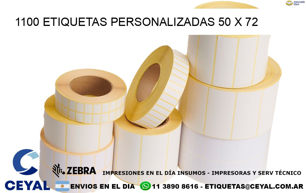 1100 ETIQUETAS PERSONALIZADAS 50 x 72