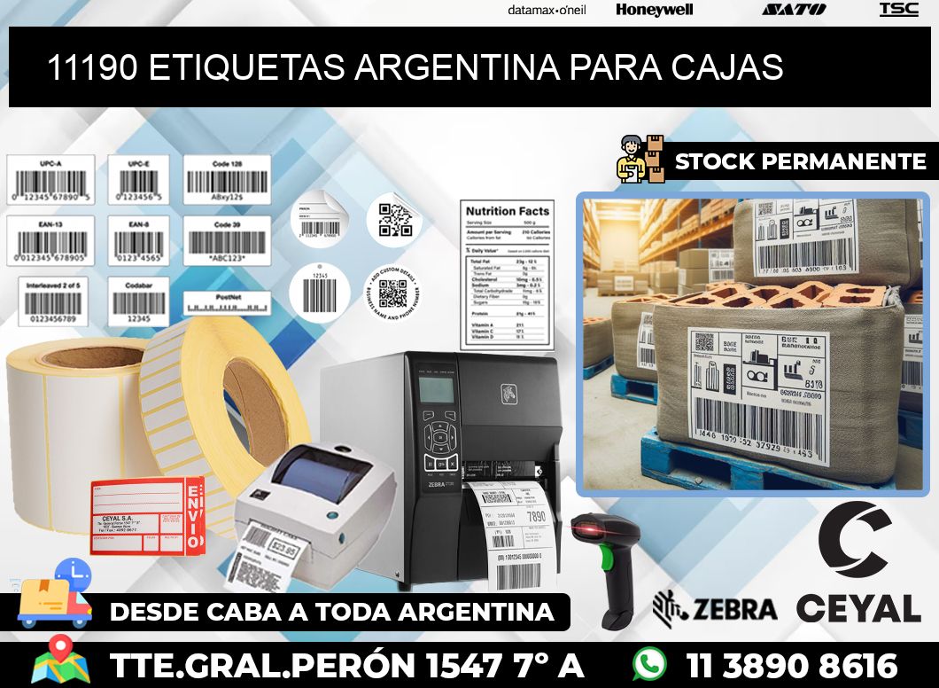 11190 ETIQUETAS ARGENTINA PARA CAJAS