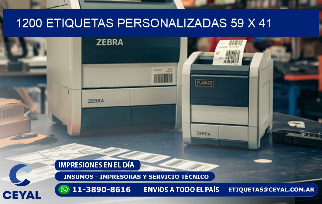 1200 ETIQUETAS PERSONALIZADAS 59 x 41