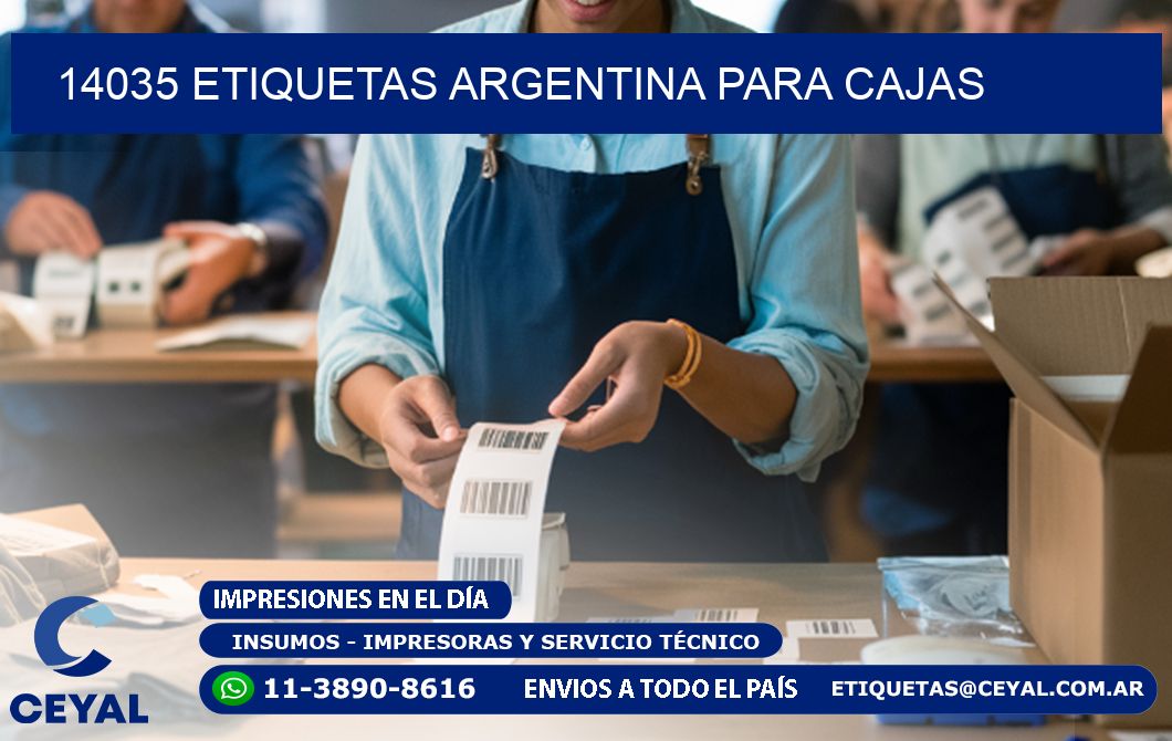 14035 ETIQUETAS ARGENTINA PARA CAJAS