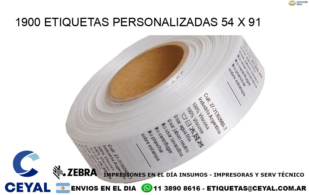 1900 ETIQUETAS PERSONALIZADAS 54 x 91