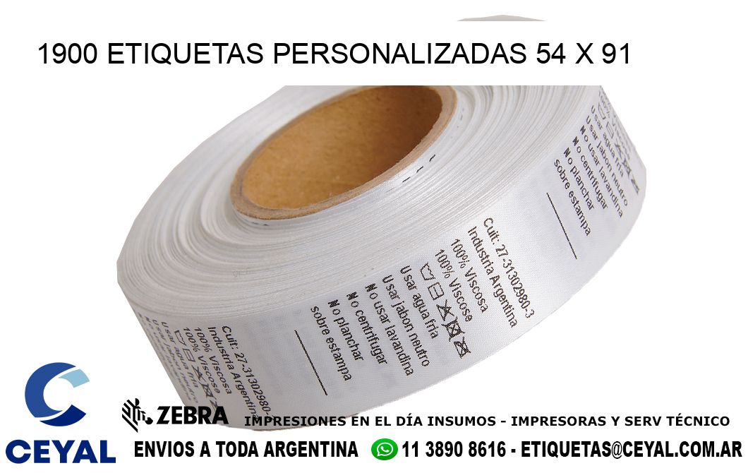 1900 ETIQUETAS PERSONALIZADAS 54 x 91