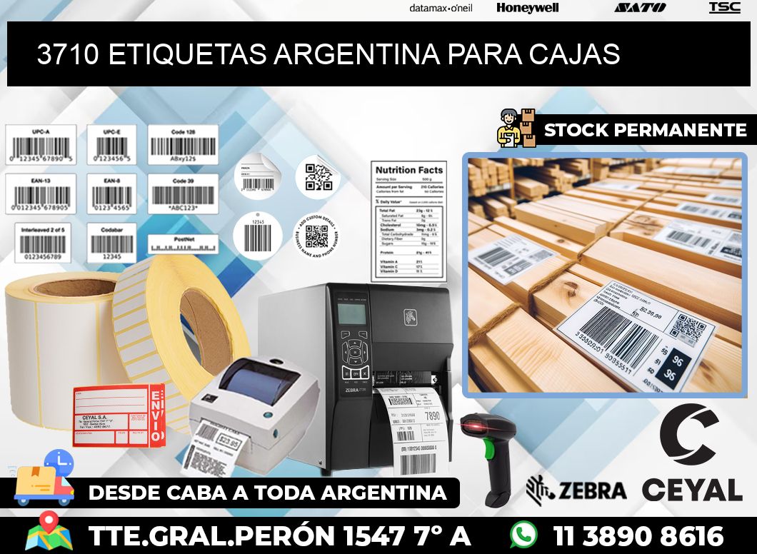 3710 ETIQUETAS ARGENTINA PARA CAJAS