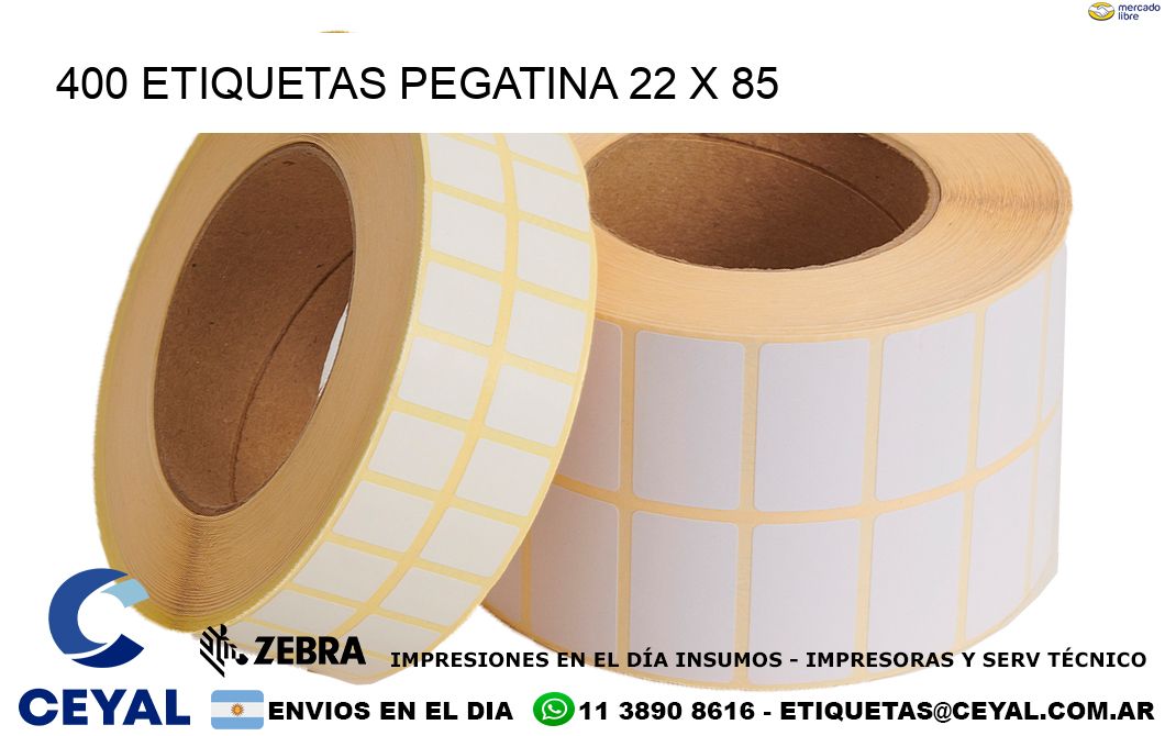 400 ETIQUETAS PEGATINA 22 x 85