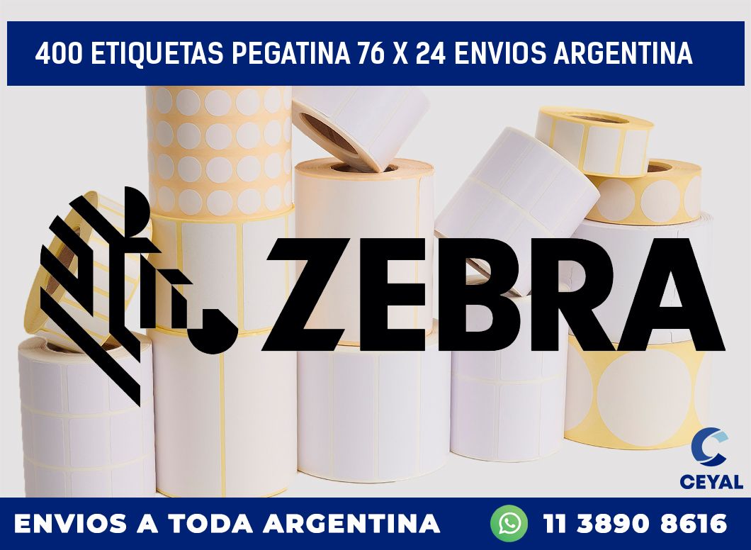 400 ETIQUETAS PEGATINA 76 x 24 ENVIOS ARGENTINA