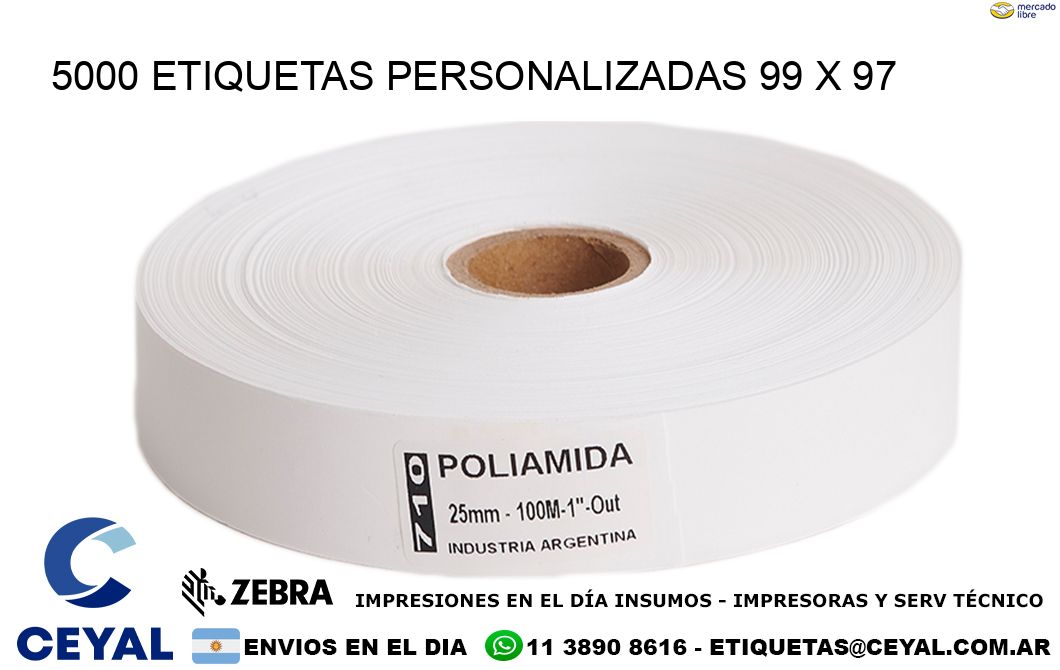 5000 ETIQUETAS PERSONALIZADAS 99 x 97