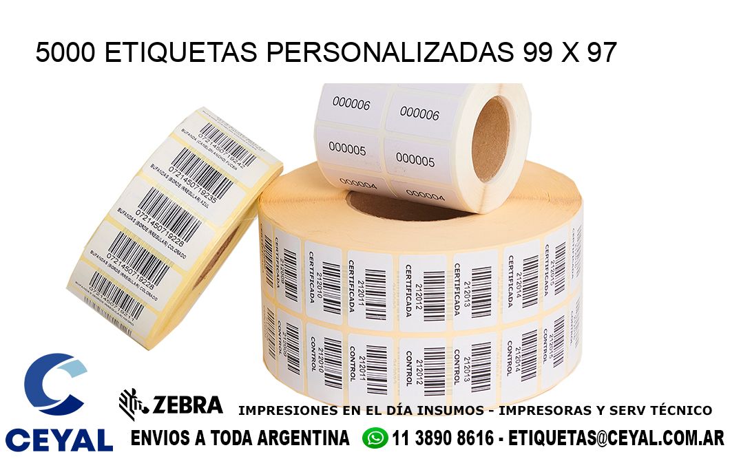 5000 ETIQUETAS PERSONALIZADAS 99 x 97