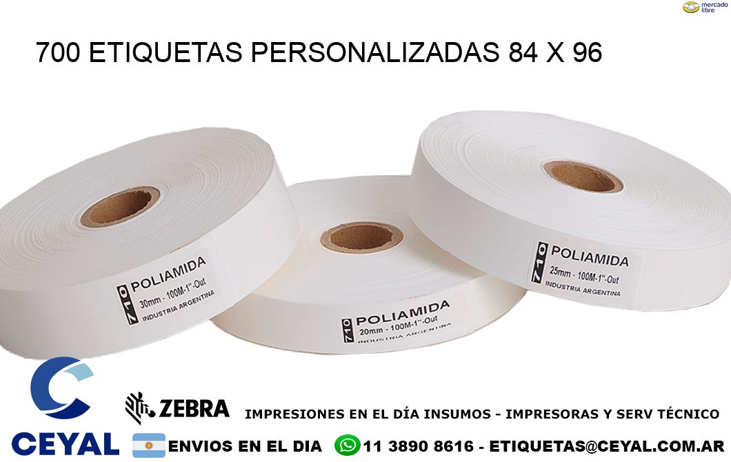 700 ETIQUETAS PERSONALIZADAS 84 x 96