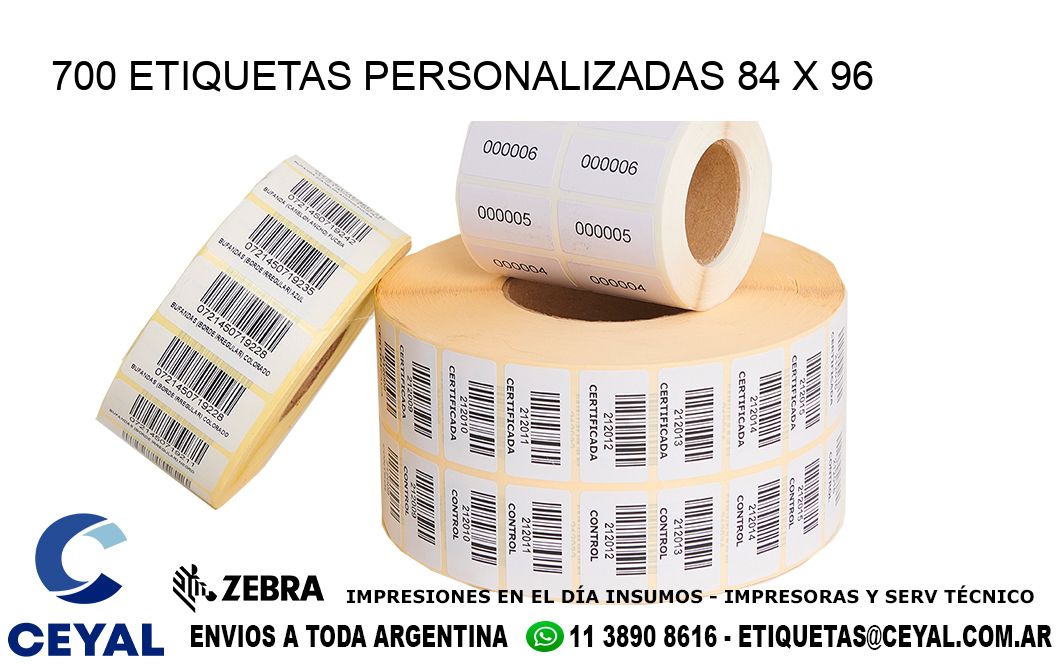 700 ETIQUETAS PERSONALIZADAS 84 x 96