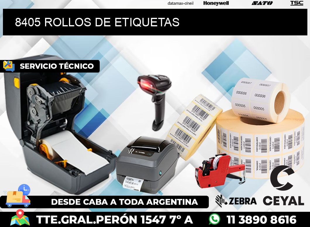 8405 ROLLOS DE ETIQUETAS