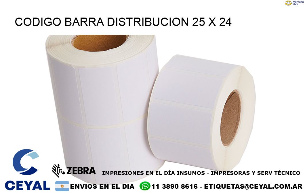 CODIGO BARRA DISTRIBUCION 25 x 24