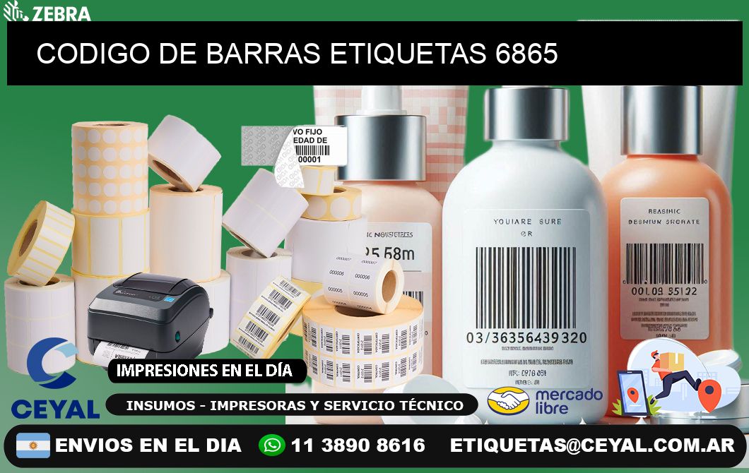 CODIGO DE BARRAS ETIQUETAS 6865