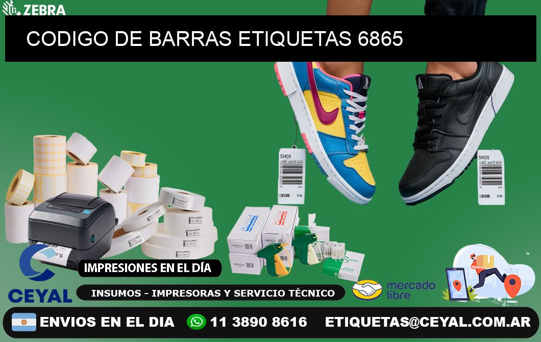 CODIGO DE BARRAS ETIQUETAS 6865