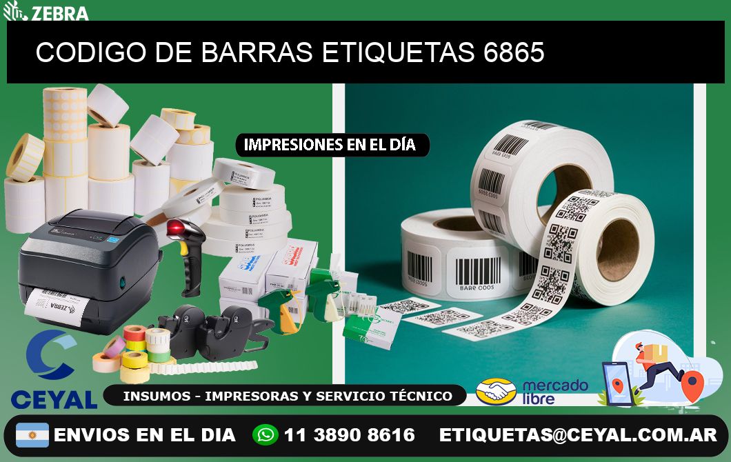 CODIGO DE BARRAS ETIQUETAS 6865