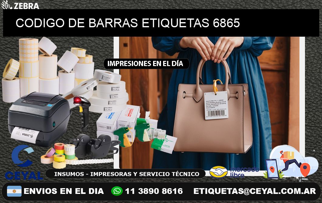 CODIGO DE BARRAS ETIQUETAS 6865