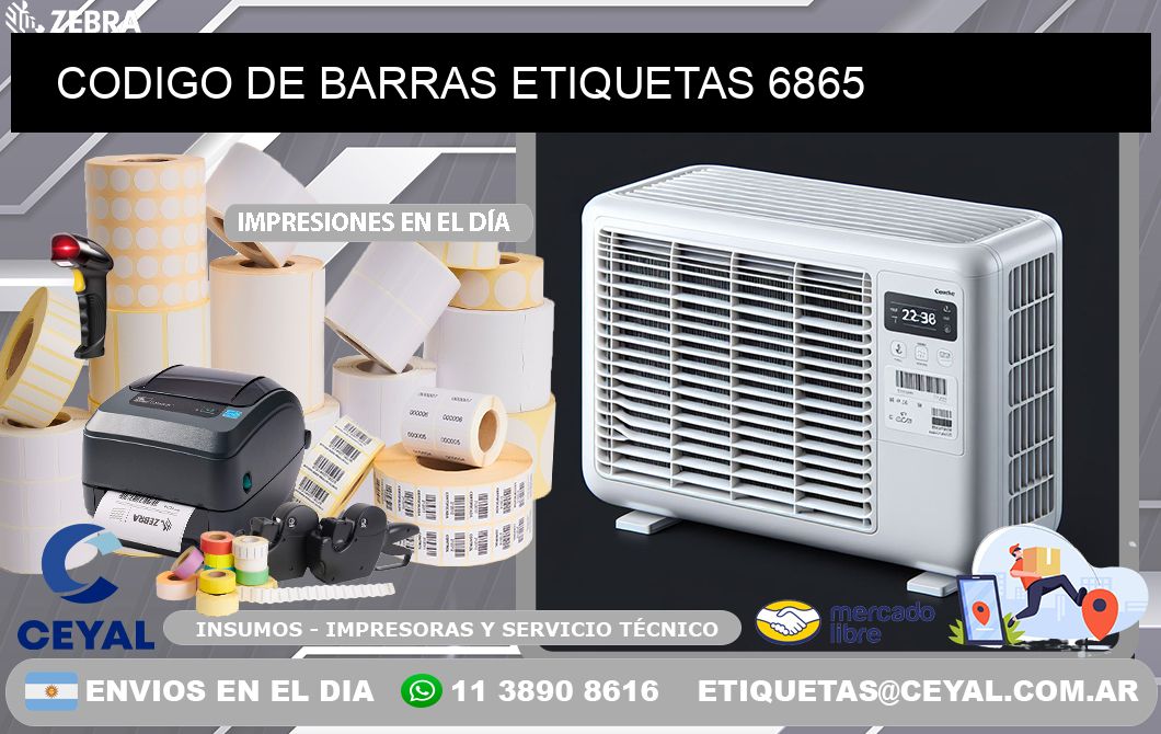 CODIGO DE BARRAS ETIQUETAS 6865