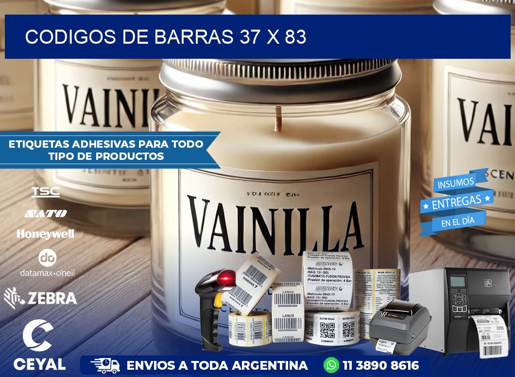 CODIGOS DE BARRAS 37 x 83