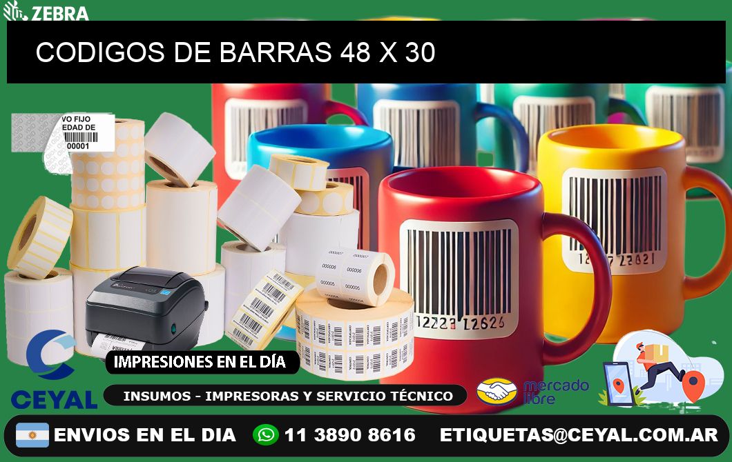 CODIGOS DE BARRAS 48 x 30