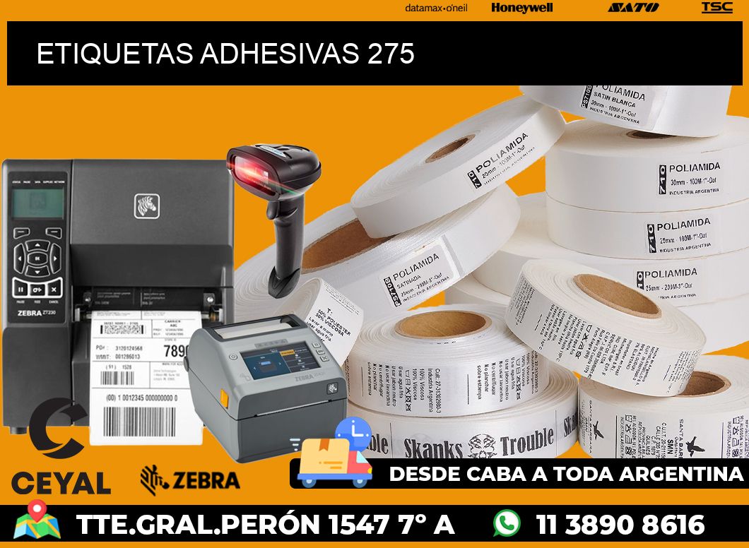 ETIQUETAS ADHESIVAS 275