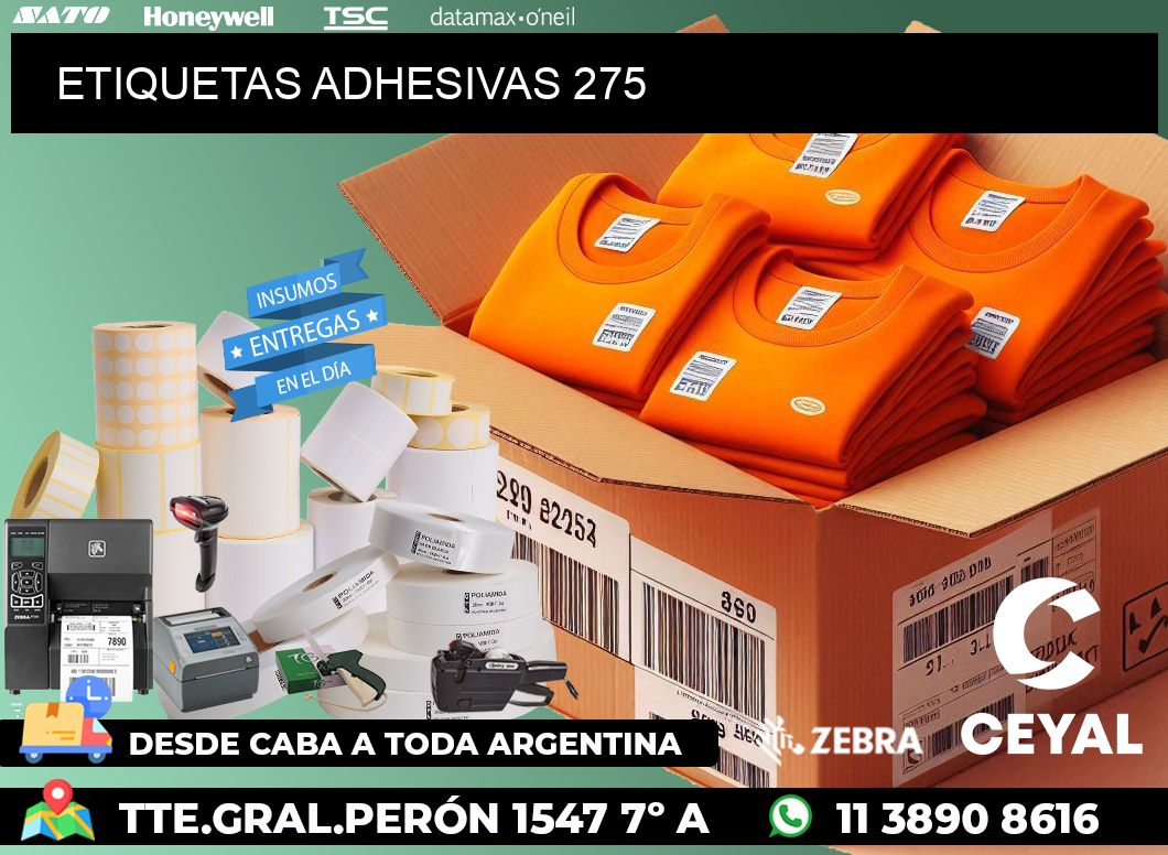 ETIQUETAS ADHESIVAS 275