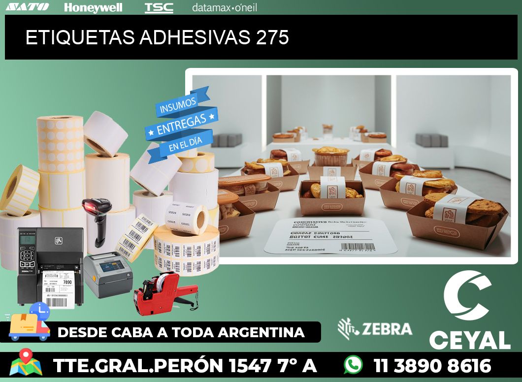 ETIQUETAS ADHESIVAS 275