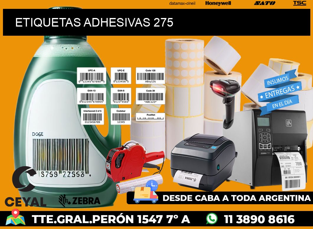 ETIQUETAS ADHESIVAS 275