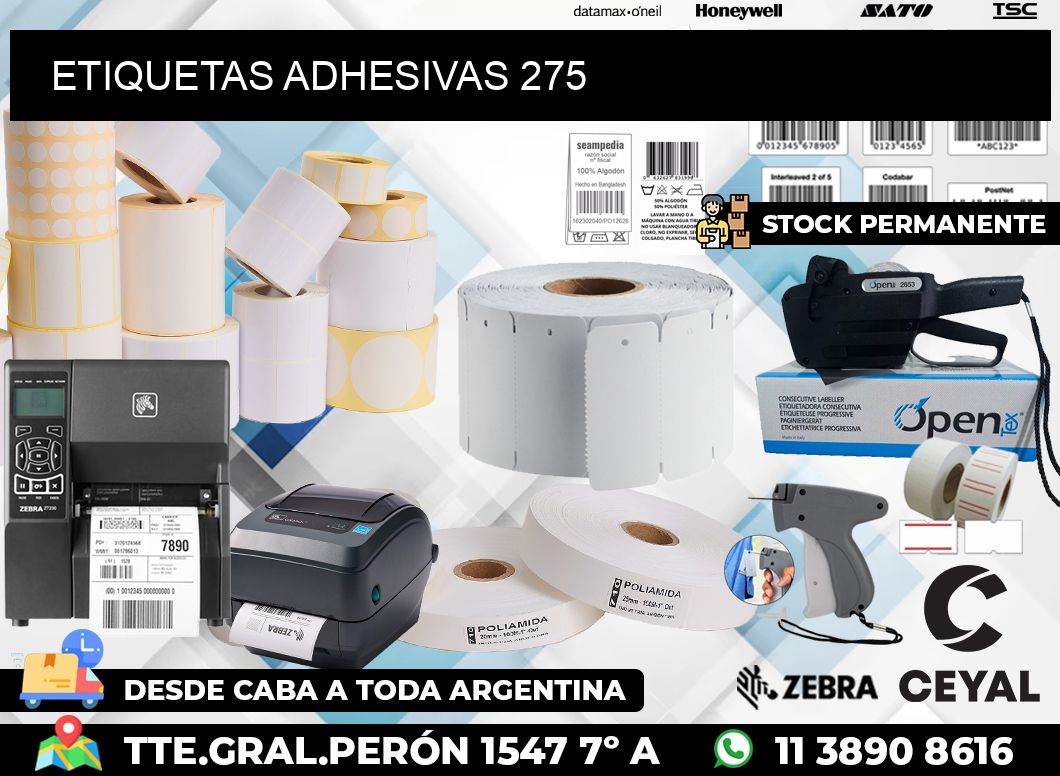 ETIQUETAS ADHESIVAS 275