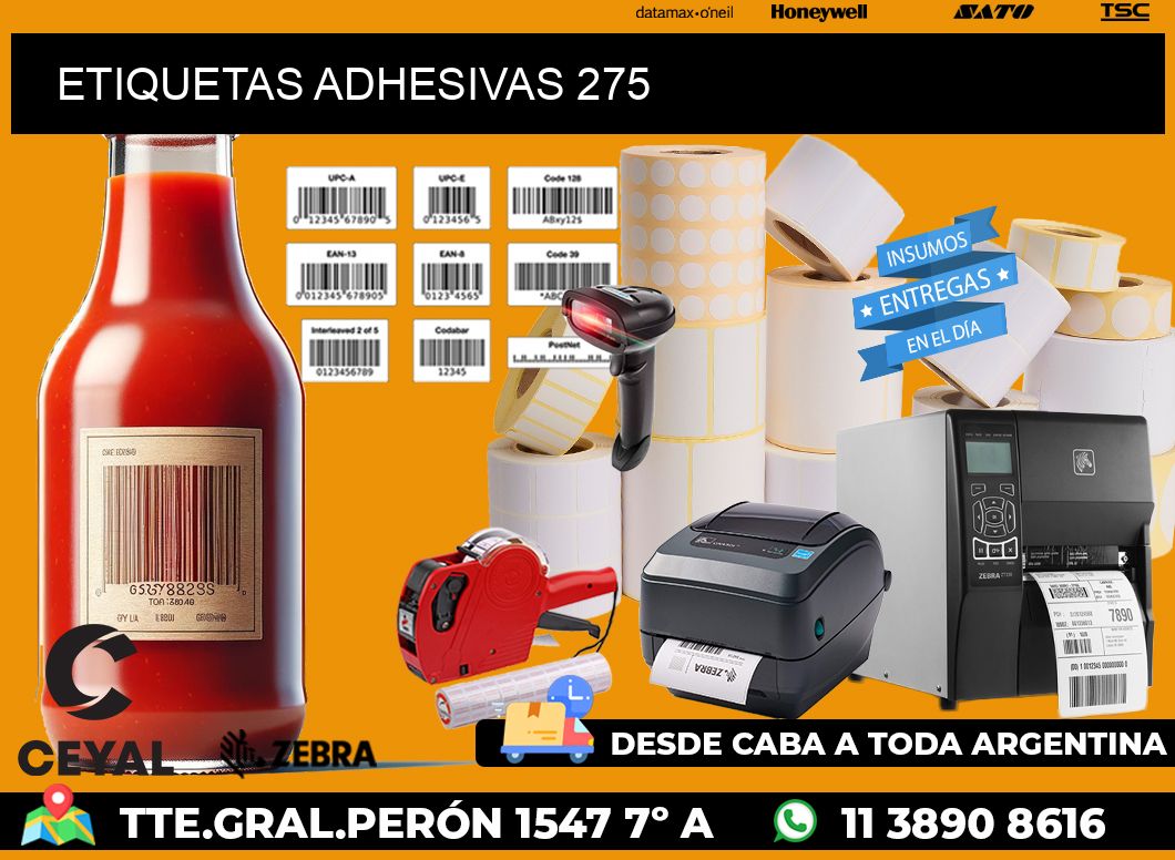 ETIQUETAS ADHESIVAS 275