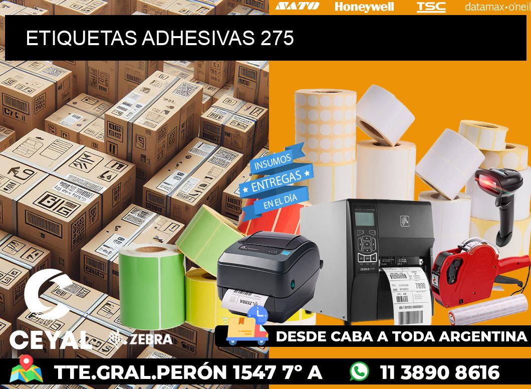 ETIQUETAS ADHESIVAS 275