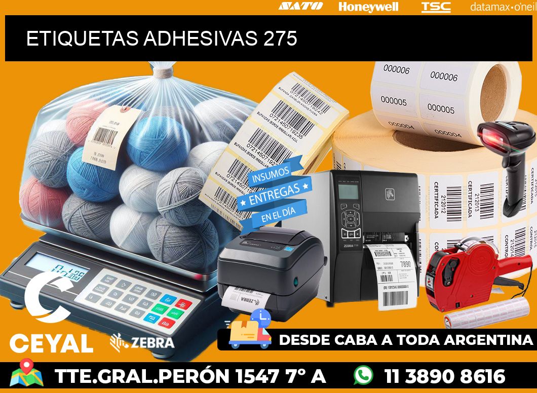 ETIQUETAS ADHESIVAS 275