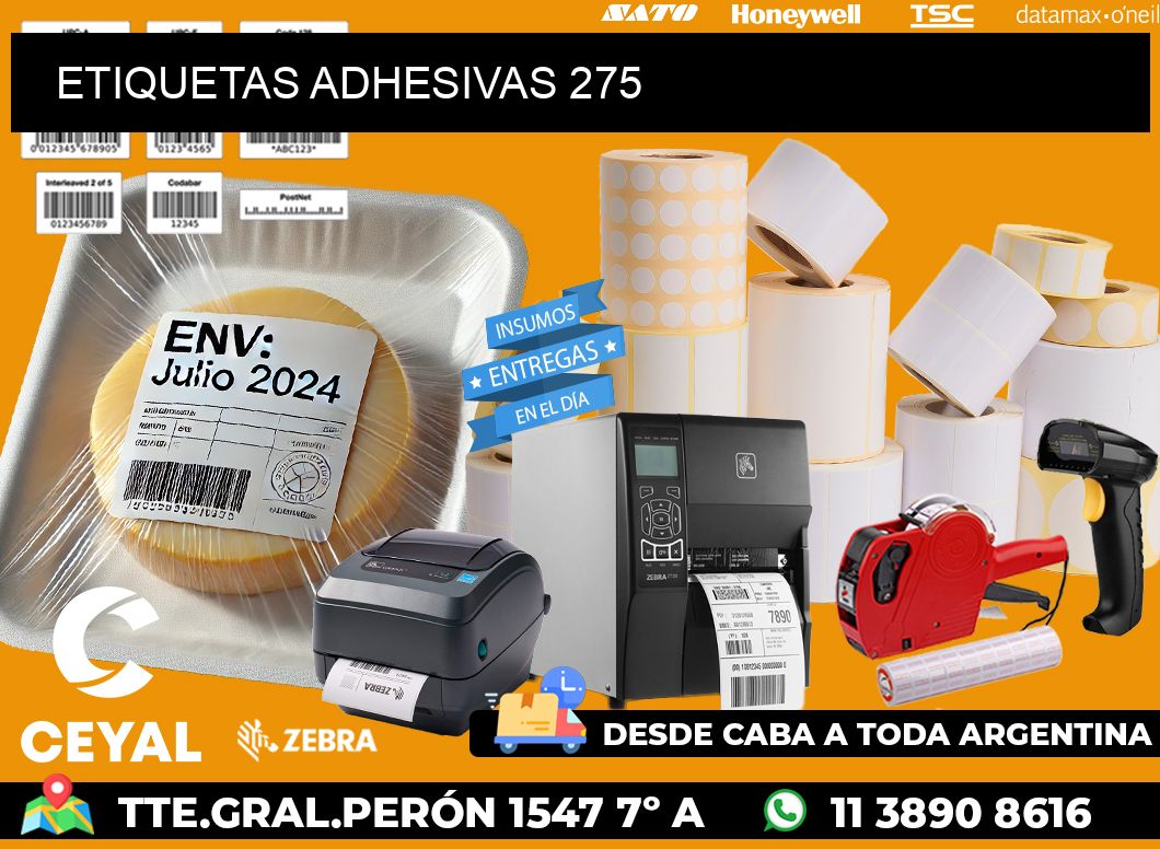 ETIQUETAS ADHESIVAS 275