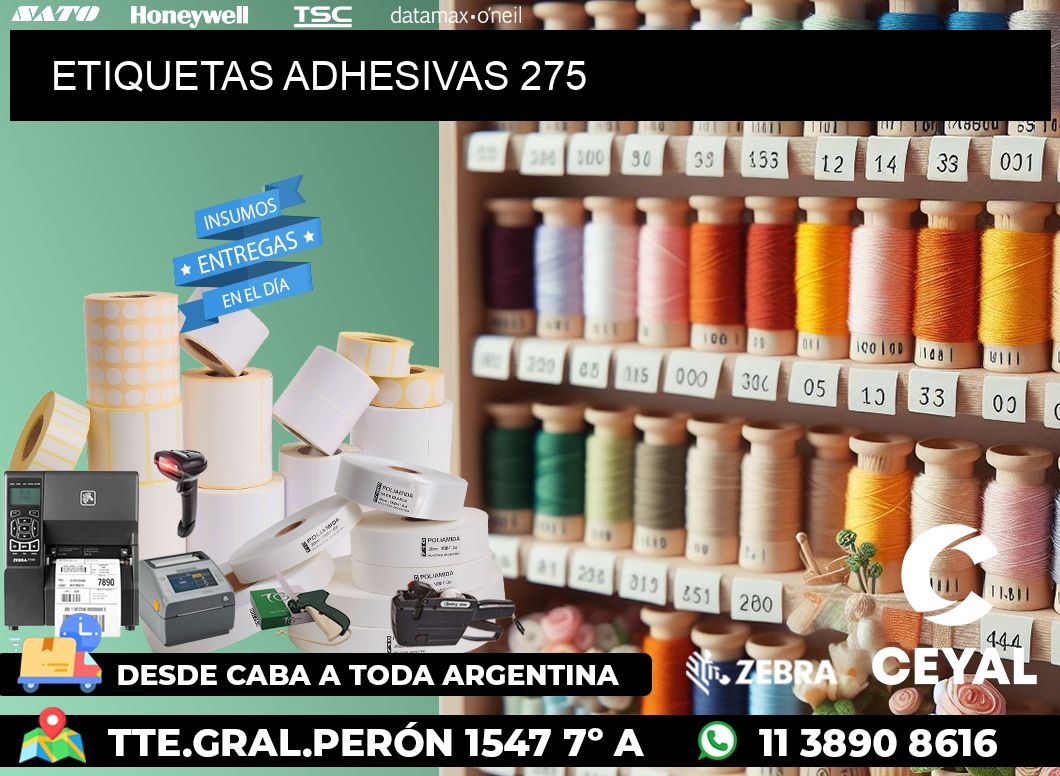 ETIQUETAS ADHESIVAS 275