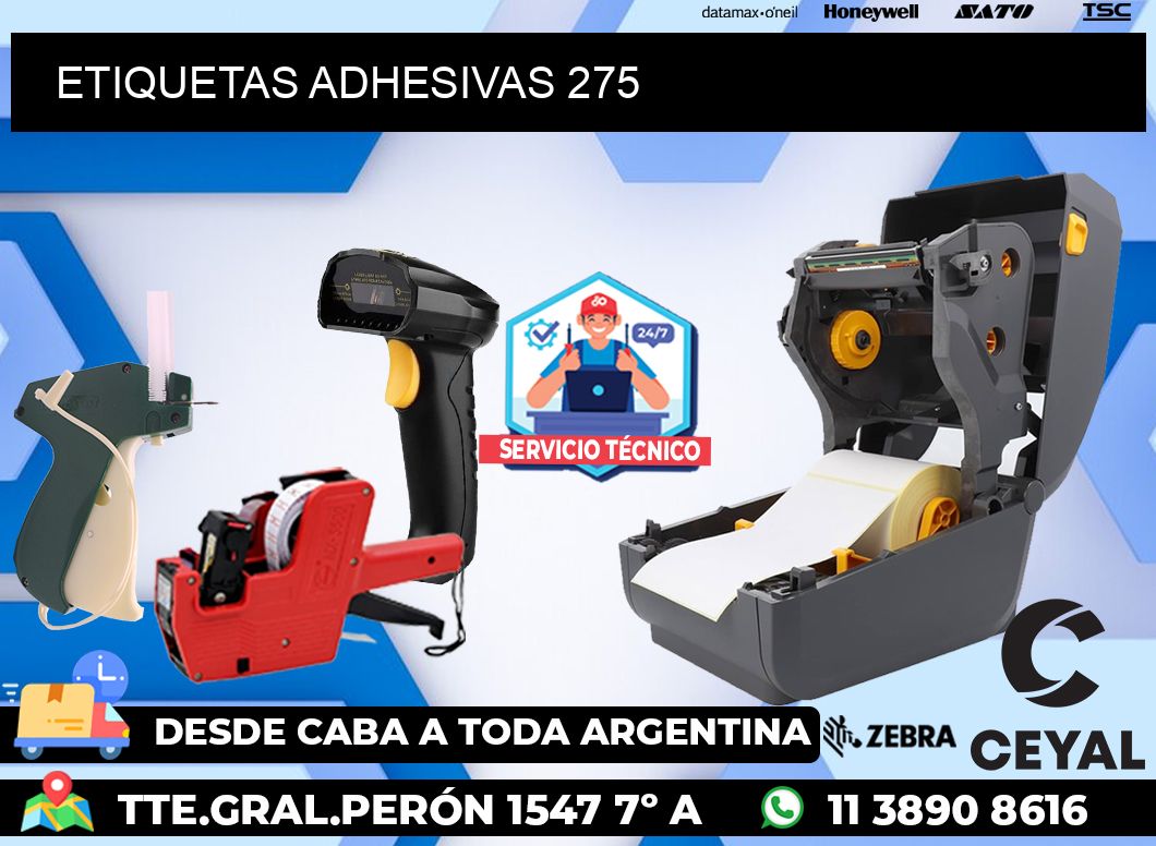 ETIQUETAS ADHESIVAS 275