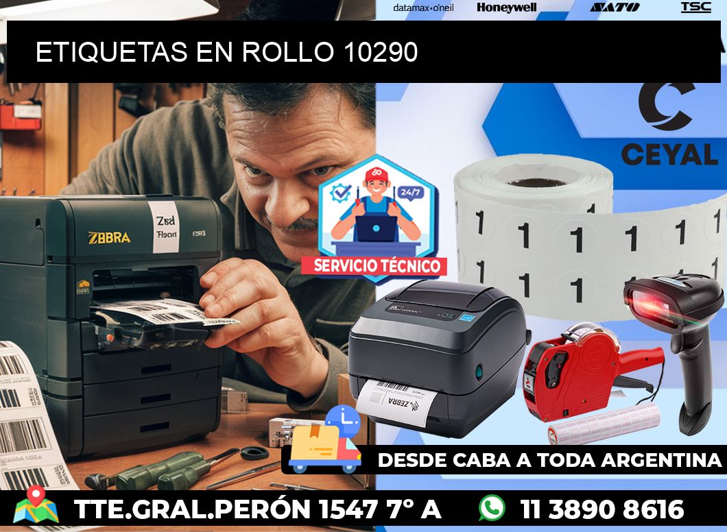 ETIQUETAS EN ROLLO 10290