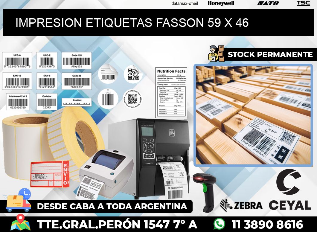 IMPRESION ETIQUETAS FASSON 59 x 46