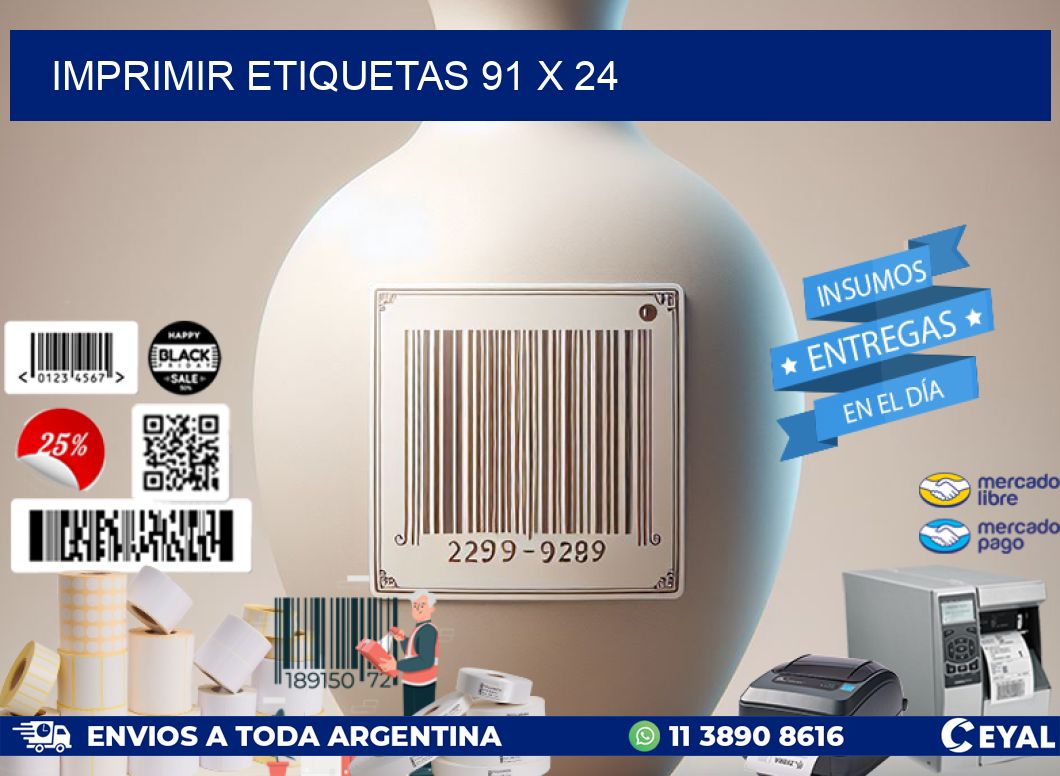 IMPRIMIR ETIQUETAS 91 x 24